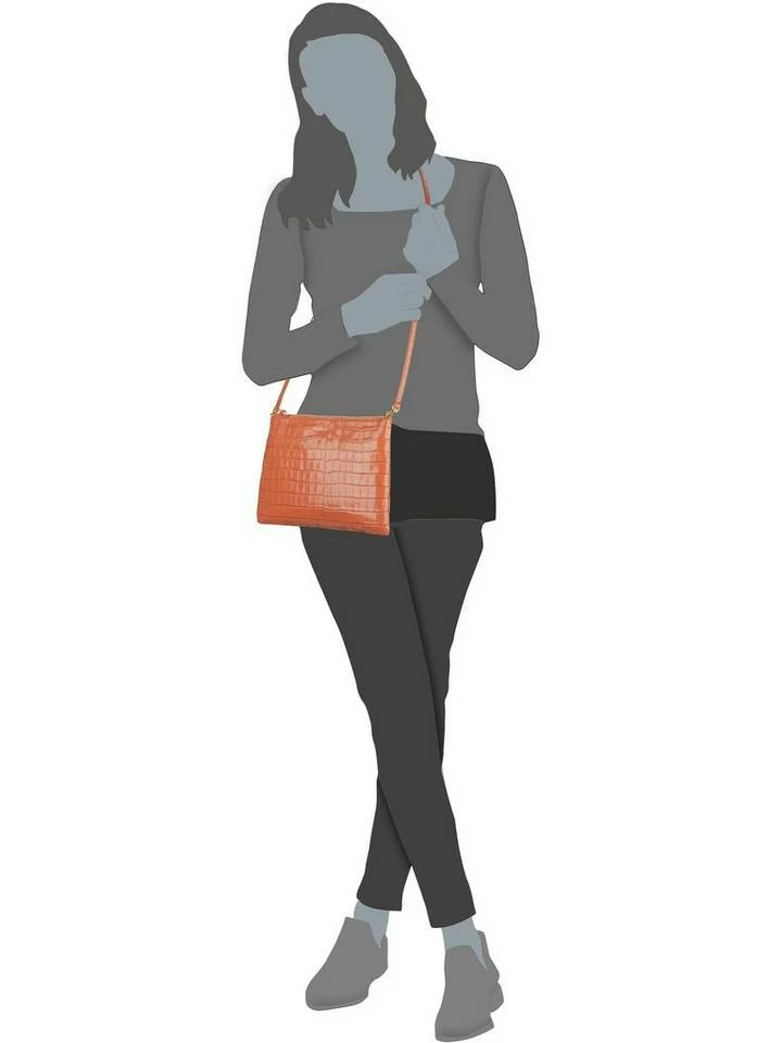 COCCINELLE Umhängetasche »Best Crossbody Croco 55F4«, Umhängetaschen Querformat Chestnut, Nero 5 COCCINELLE Umhängetasche »Best Crossbody Croco 55F4«, Umhängetaschen Querformat Chestnut, Nero – Bild 5