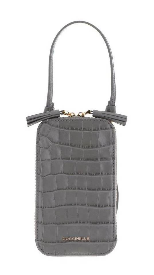 COCCINELLE Umhängetasche »Tassel Croco 2705«, Handytasche Stone, Noir, Bark 7 COCCINELLE Umhängetasche »Tassel Croco 2705«, Handytasche Stone, Noir, Bark – Bild 7