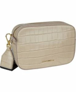 COCCINELLE Umhängetasche »Tebe Croco 55I1«, Umhängetaschen Querformat Powder Pink, Nero, Pivoine