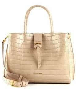 COCCINELLE Handtasche »Alba Croco Shiny Soft« Powder Pink, Noir